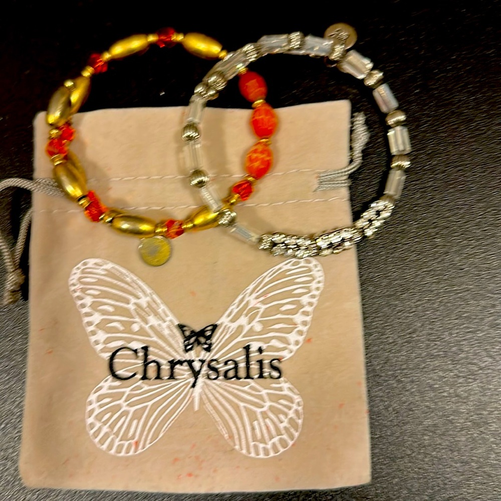 Elegant Chrysalis Expandable Bangle Bracelet Set